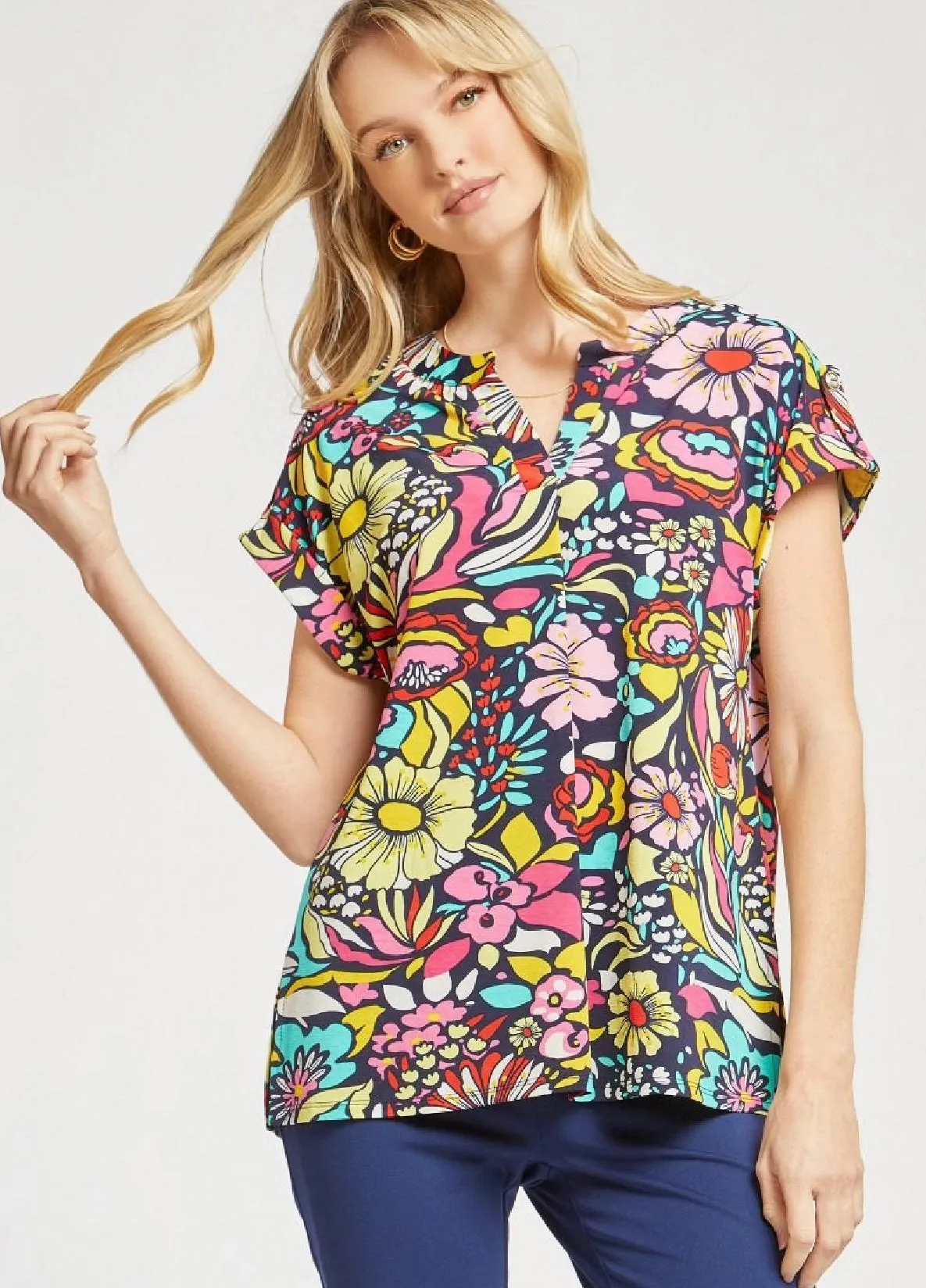 $10 😱 Sz S—Lizzy Short Sleeve Floral Top NO RETURNS