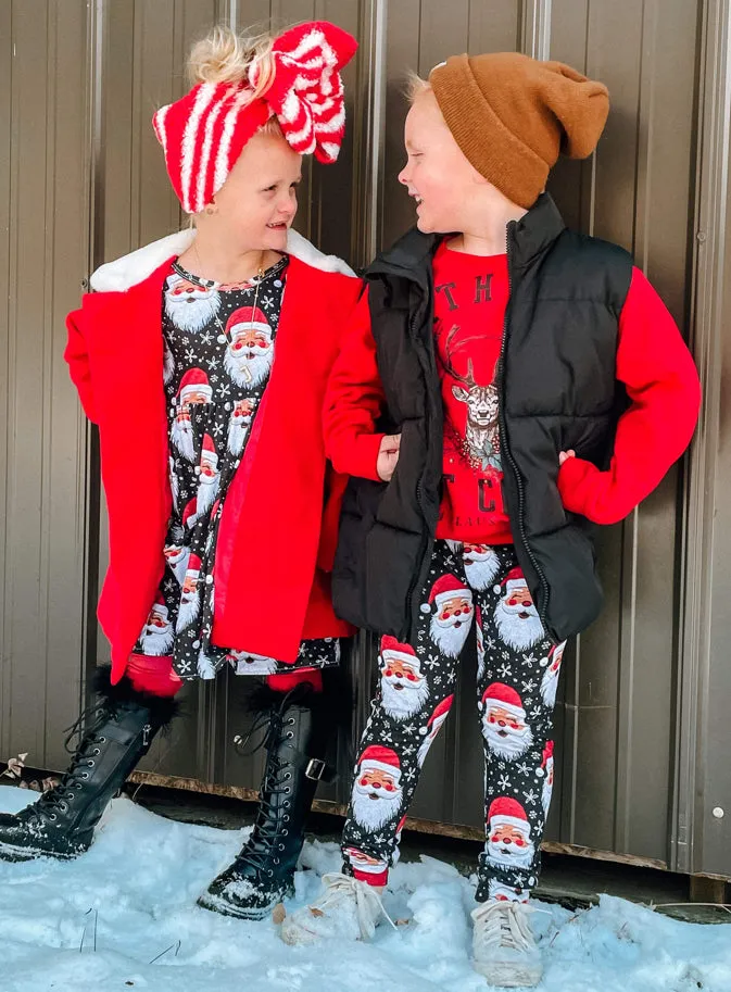 2 left! 3T & 6/7yr ~ Pocket Dress ~ Snowy Santa