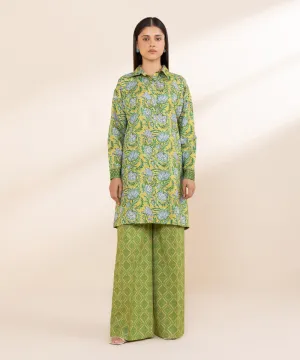 2 Piece - Printed Linen Suit