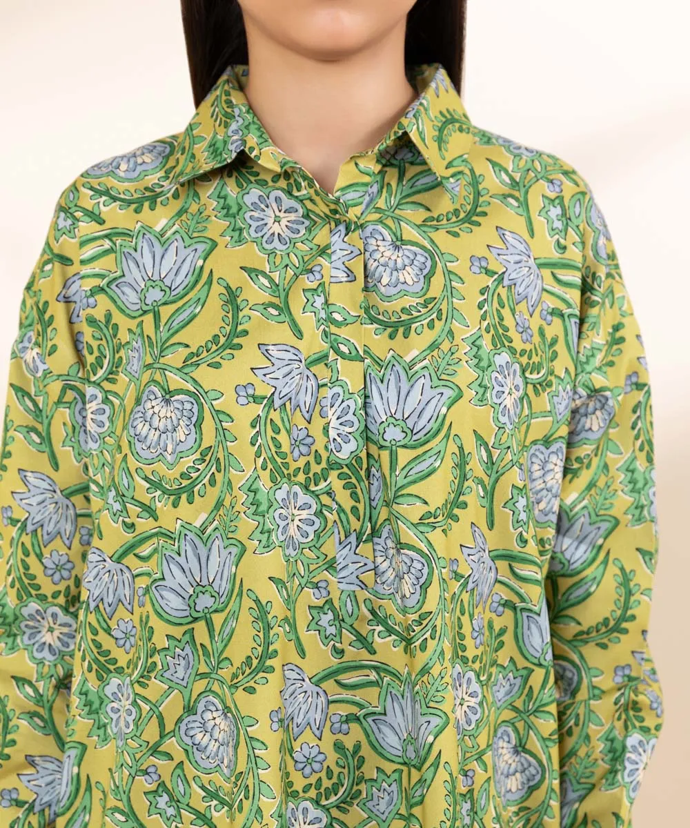 2 Piece - Printed Linen Suit