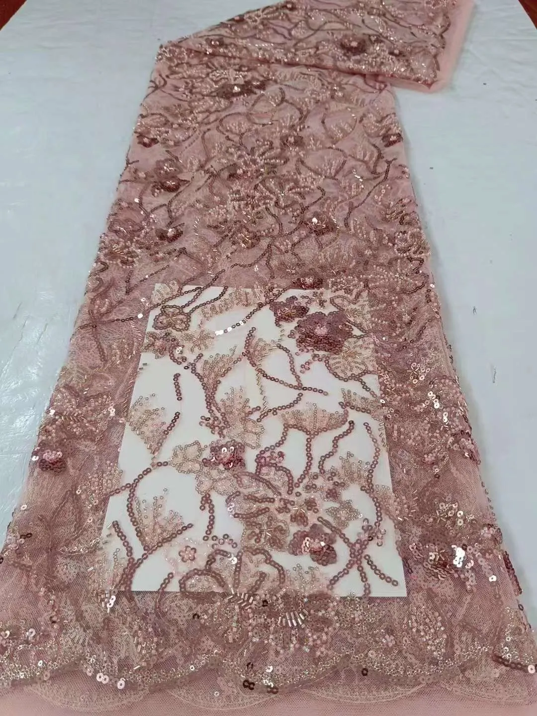 5 COLORS / 13 COLORS / Floral Embroidered African French Mesh Lace Party Prom Bridal Dress Fabric