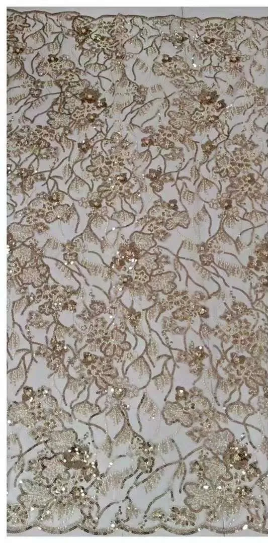 5 COLORS / 13 COLORS / Floral Embroidered African French Mesh Lace Party Prom Bridal Dress Fabric