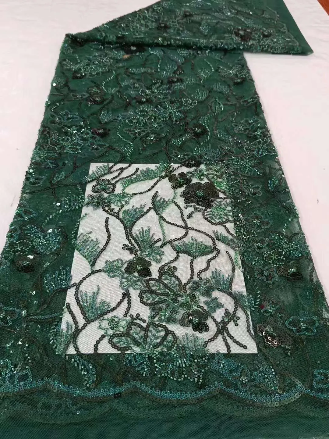 5 COLORS / 13 COLORS / Floral Embroidered African French Mesh Lace Party Prom Bridal Dress Fabric