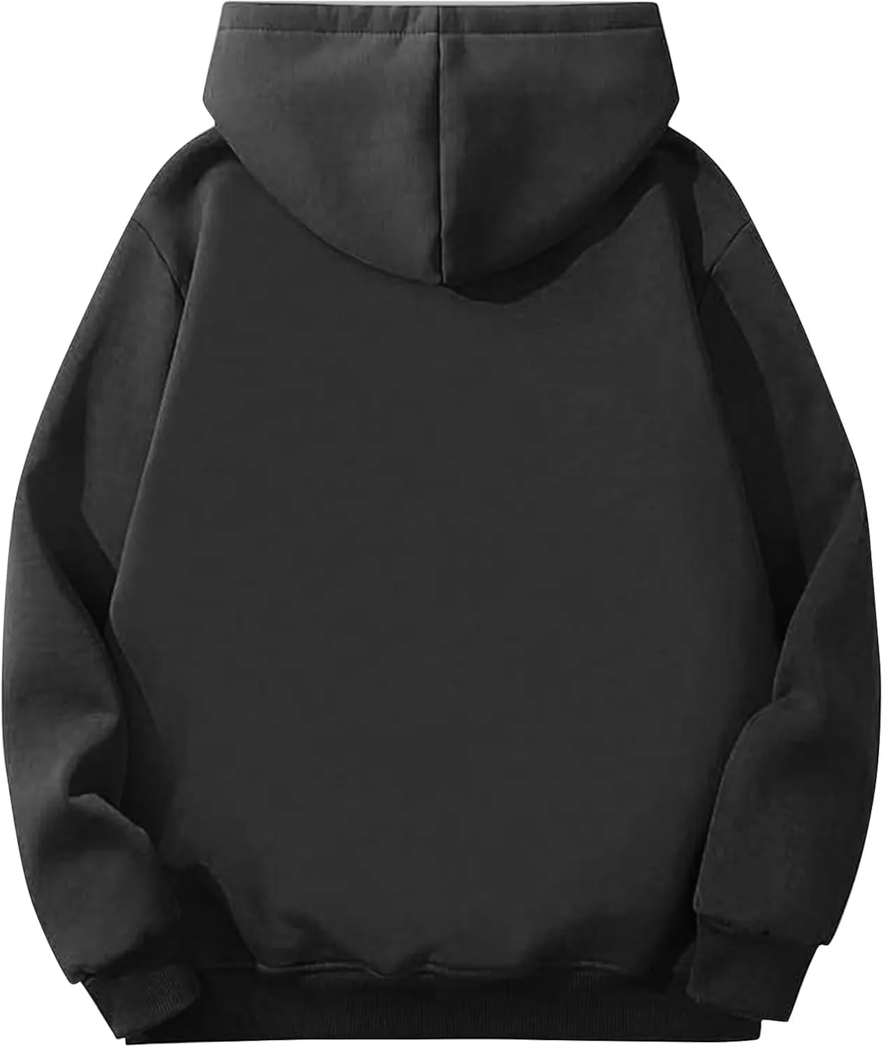 ADHOWBEW Mens Fleece Hoodie Sherpa Lined Drawstring Heavy Weight Cotton Cold Weather Warm Thick Sweatshirts Pullover