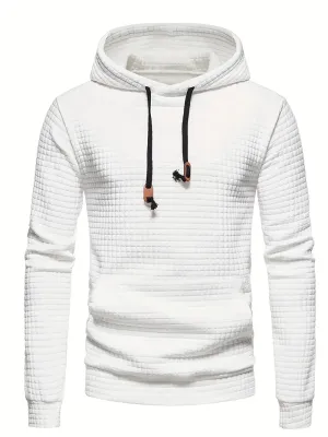 Adie - Eenkleurige hoodie met wafelmotief