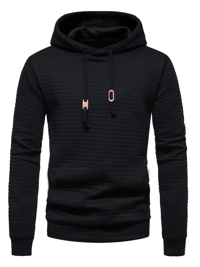 Adie - Eenkleurige hoodie met wafelmotief
