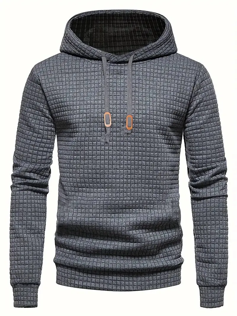 Adie - Eenkleurige hoodie met wafelmotief