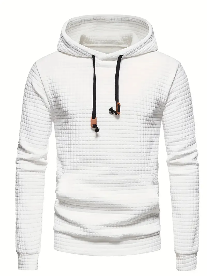 Adie - Eenkleurige hoodie met wafelmotief