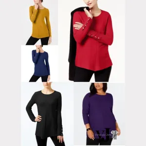 Alfani Ribbed Snap-Detail Sweater