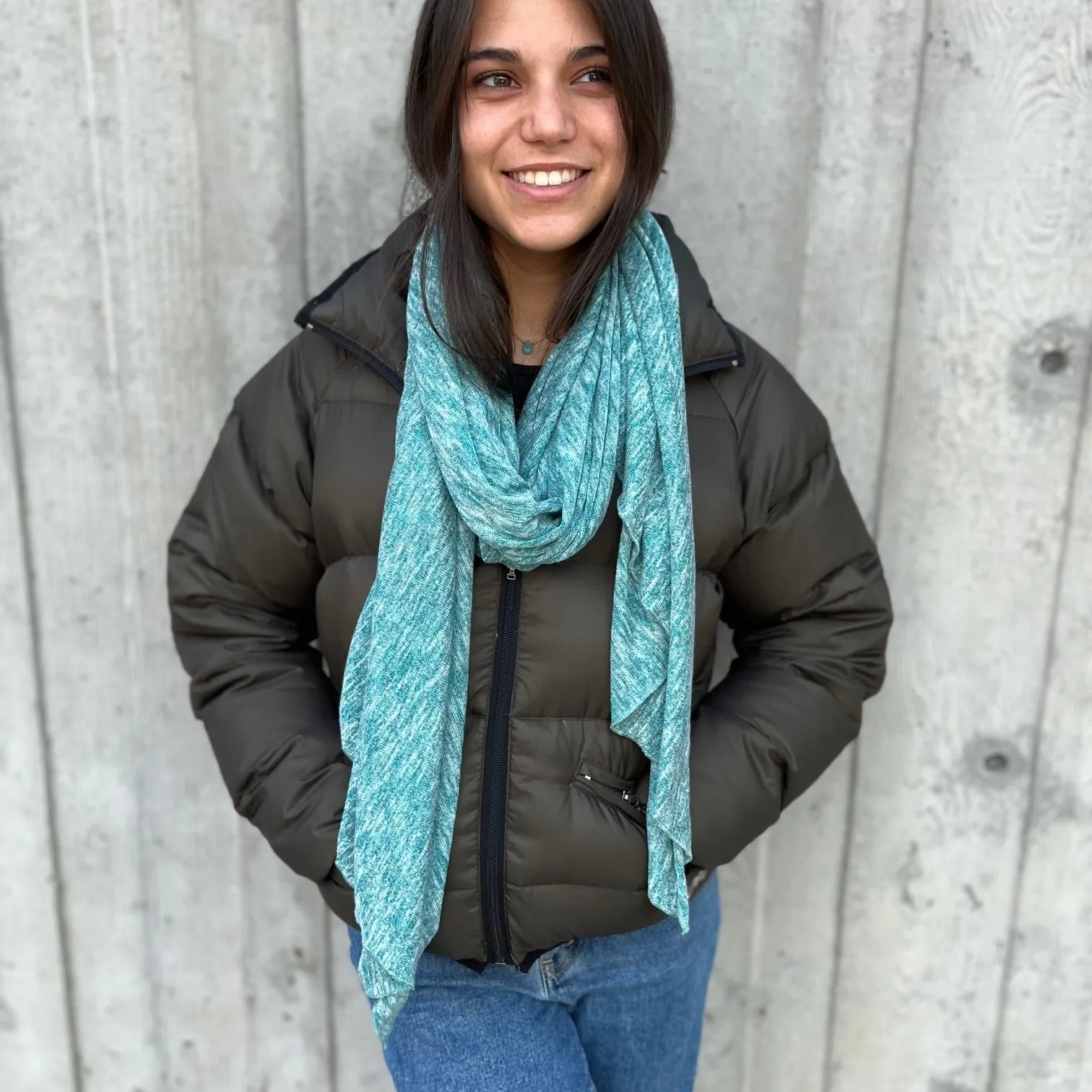Amber Scarf – Upcycled Cotton Blend, Cozy Winter Accessory for Women