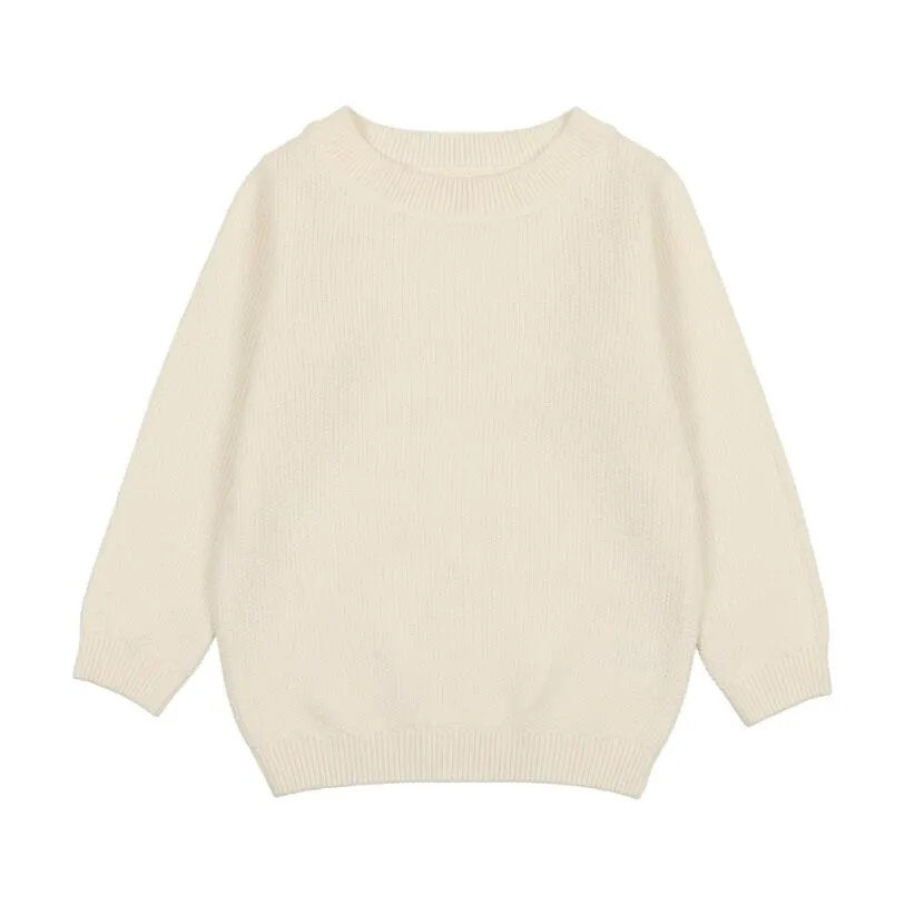Analogie LS Cream Crewneck Sweater