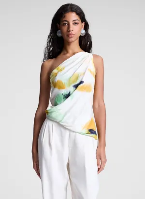 Aster Satin One Shoulder Top