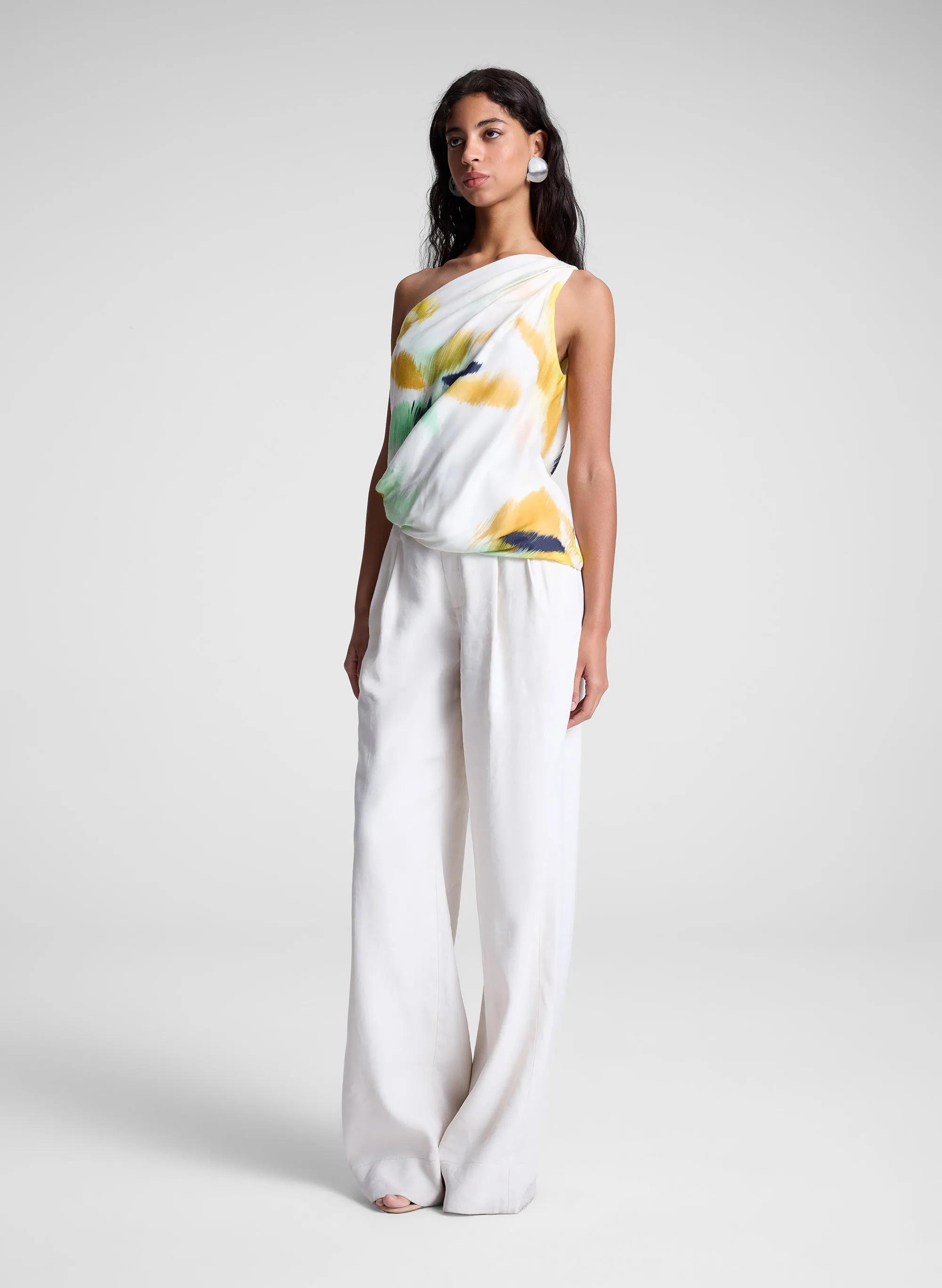 Aster Satin One Shoulder Top
