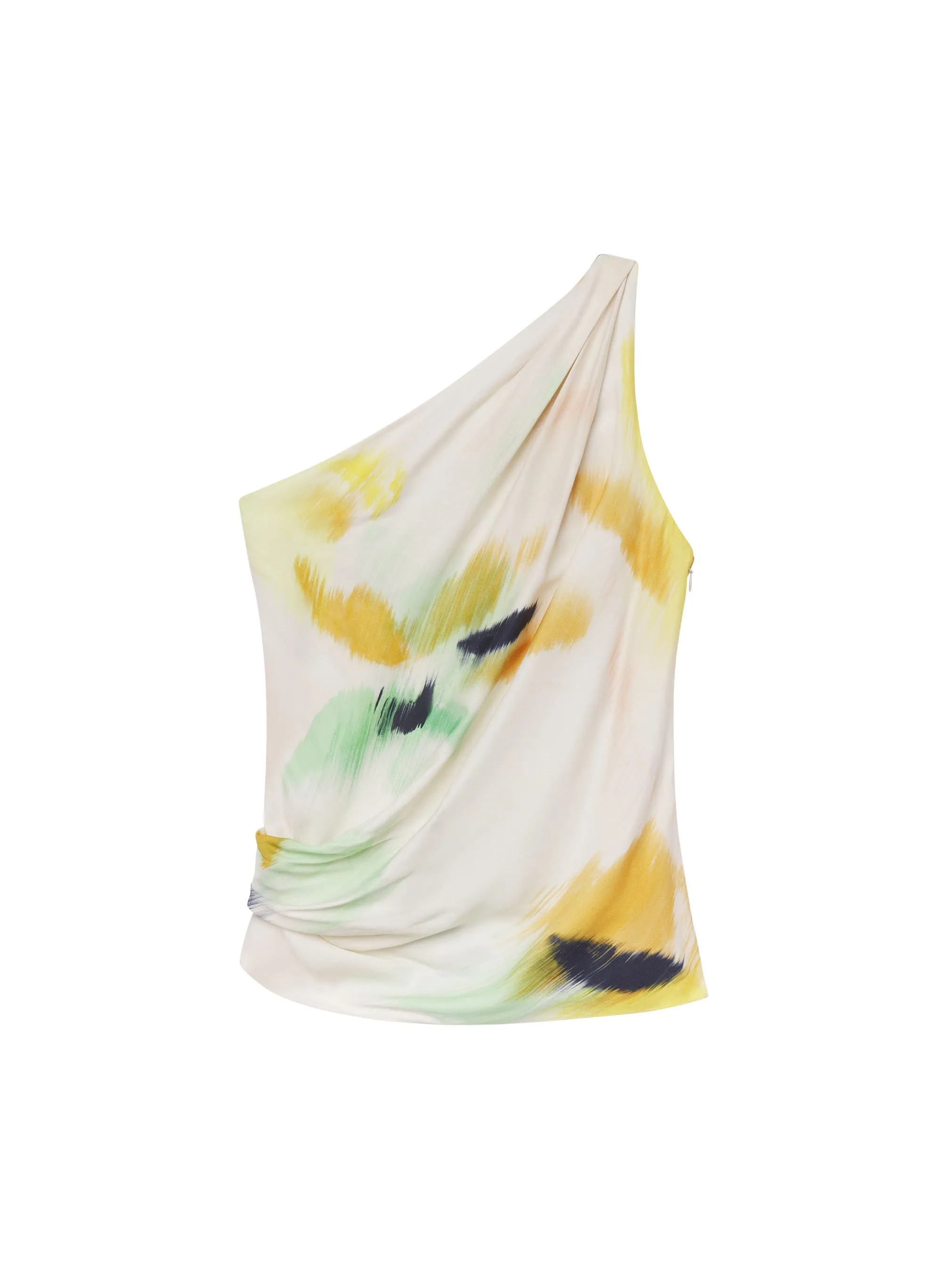 Aster Satin One Shoulder Top