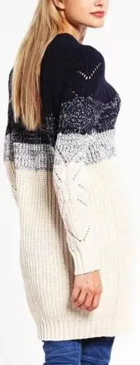 Asymmetric Long Wool Knit Sweater