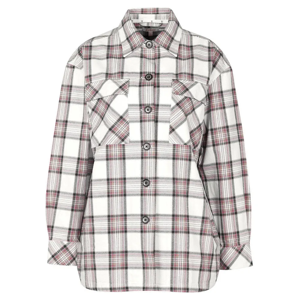 Barbour Coraline Overshirt In Cloud/Navy