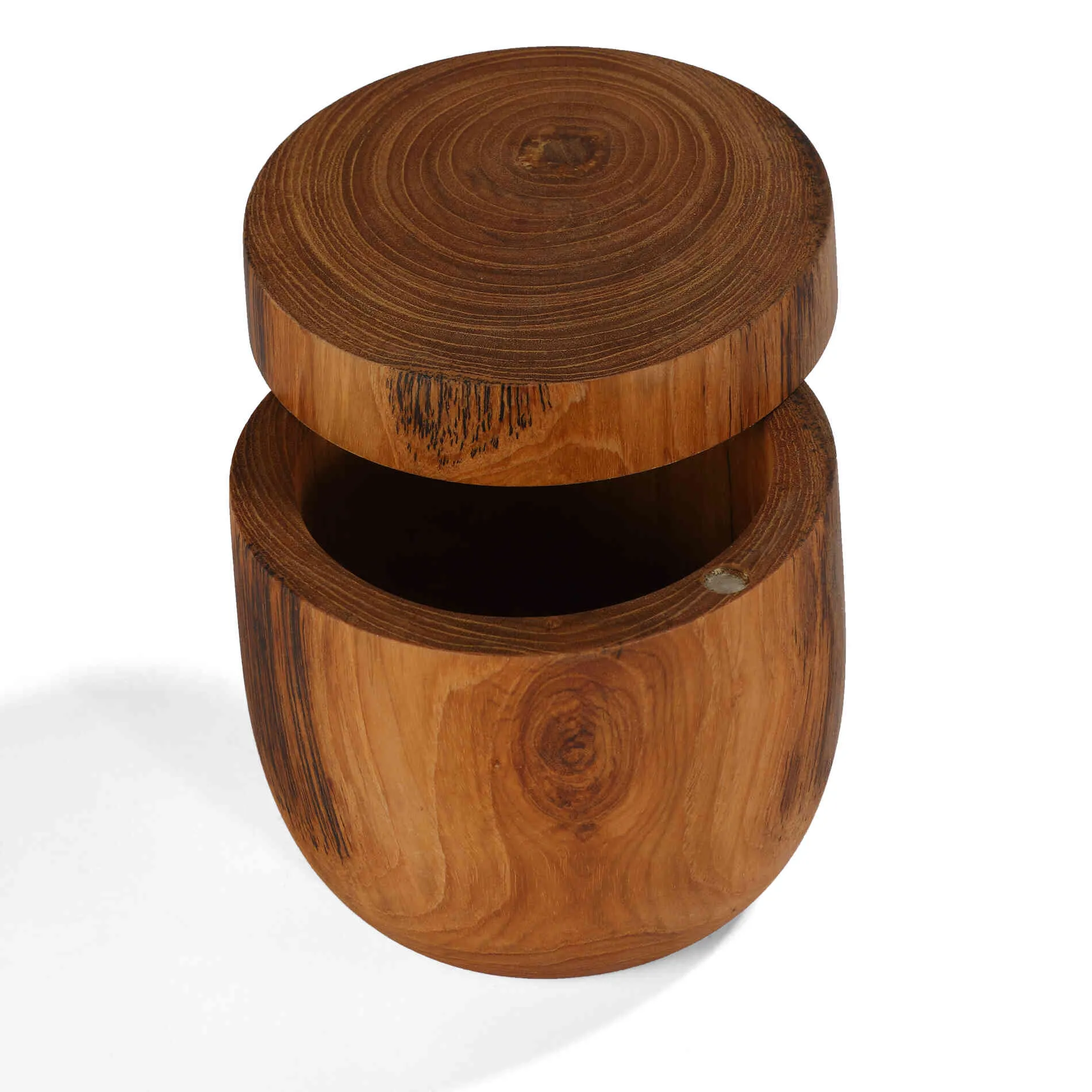 Bare Decor Spezia Teak Spice Bowl with Magnet Top Lid