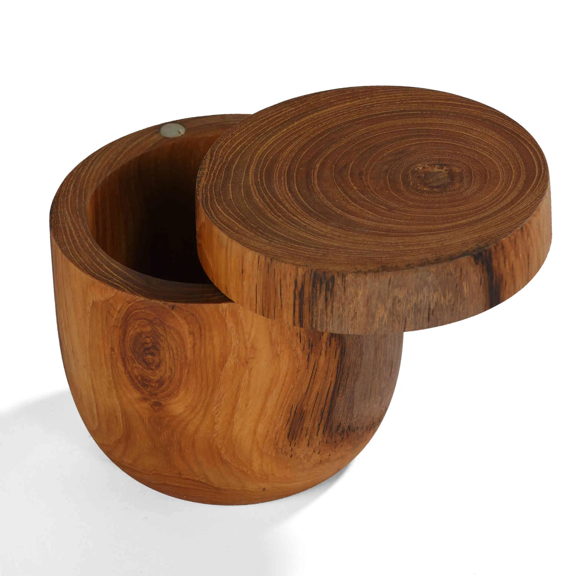 Bare Decor Spezia Teak Spice Bowl with Magnet Top Lid