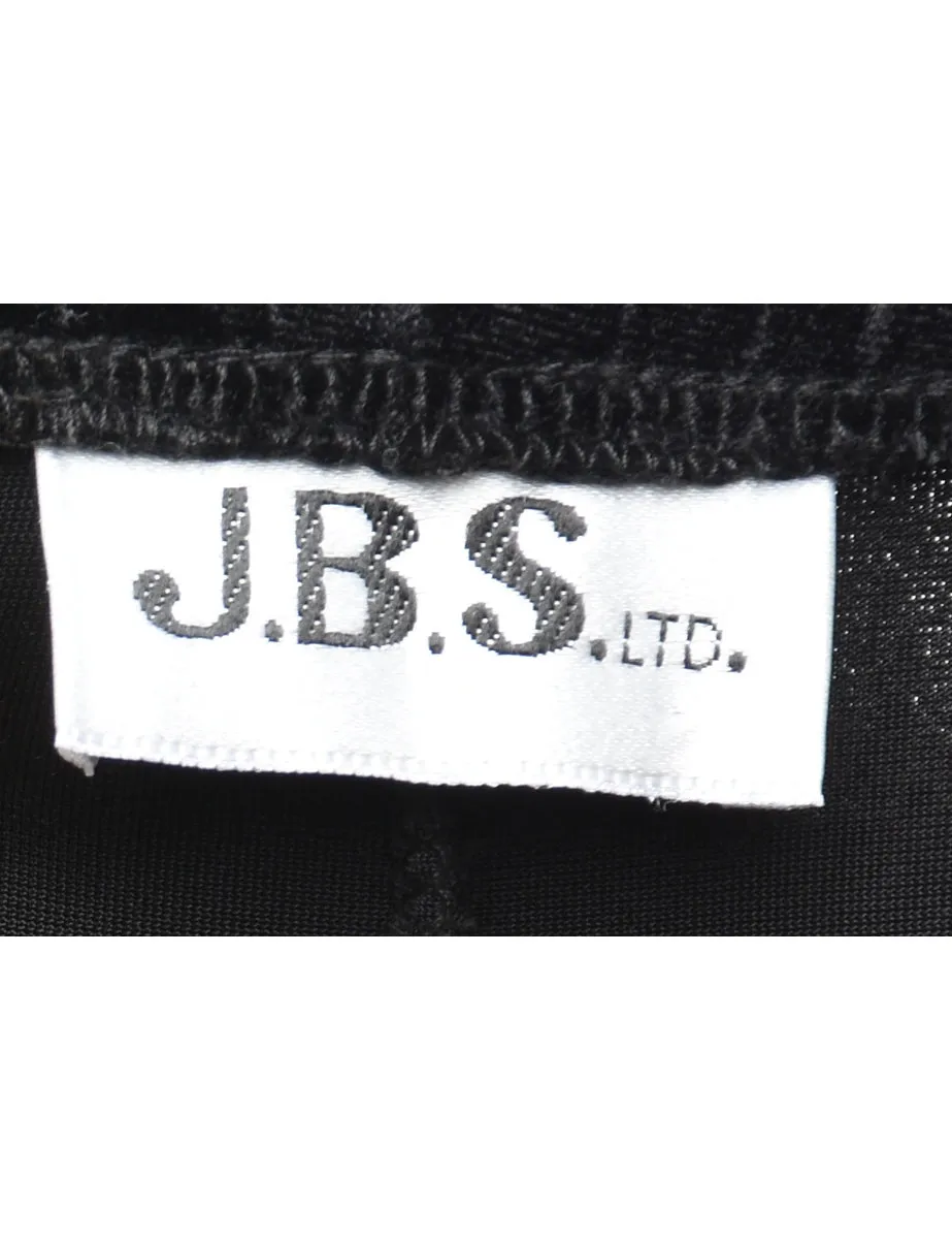 Black Elasticated Waist Velvet Trousers - W28 L29