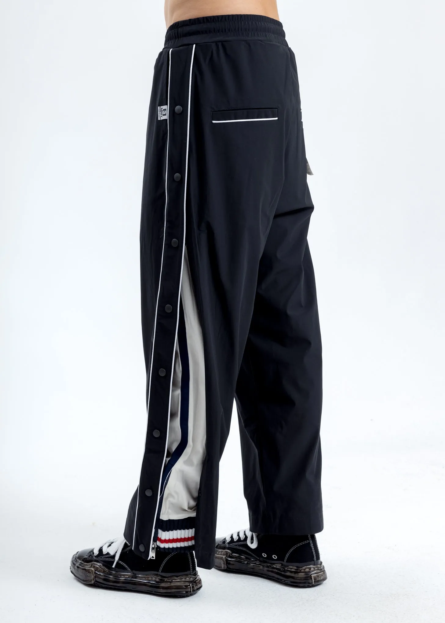 Black Layered Wide Pants
