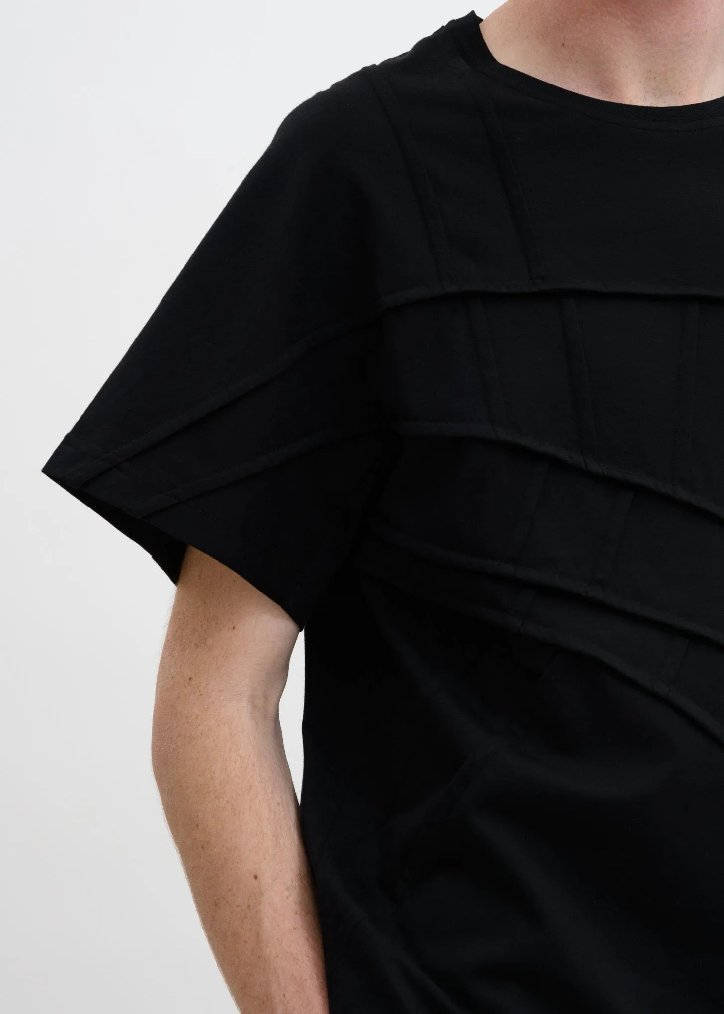 Black Panelled T-Shirt