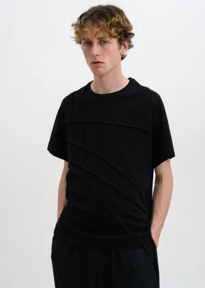 Black Panelled T-Shirt