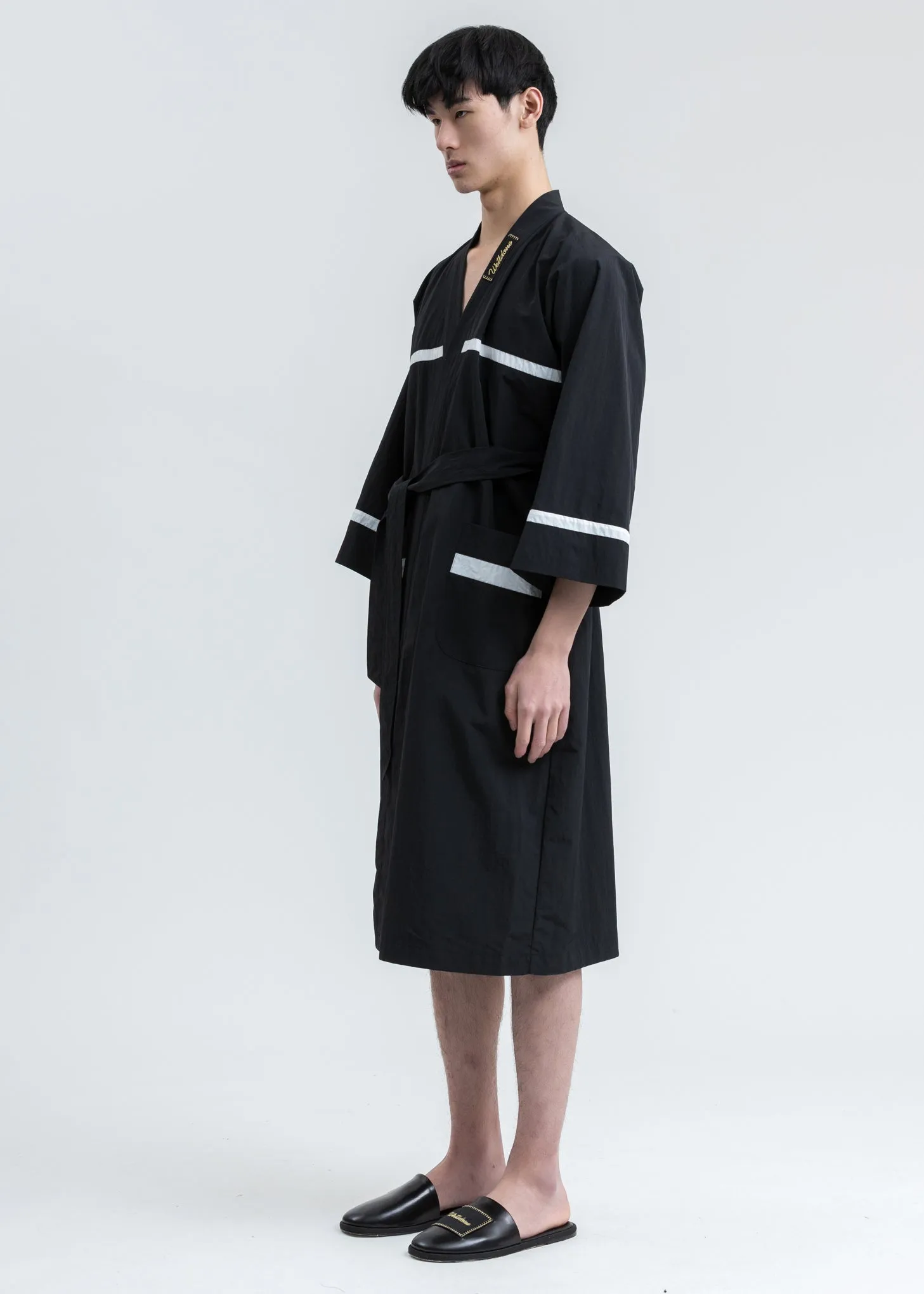 Black Wide Sleeves Night Gown