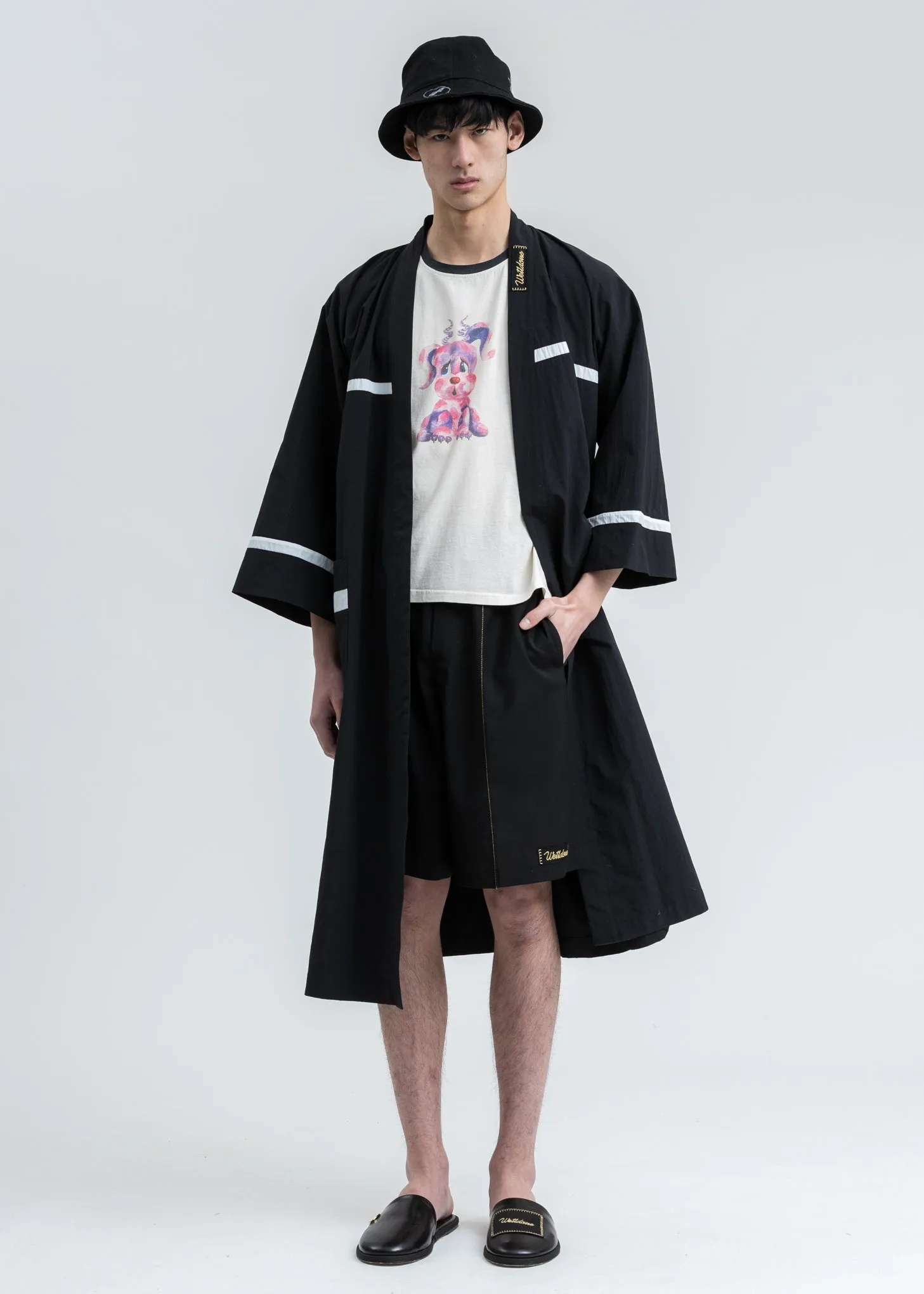 Black Wide Sleeves Night Gown