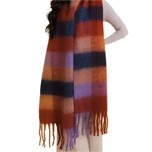 Blanket Scarf - Patterned Red