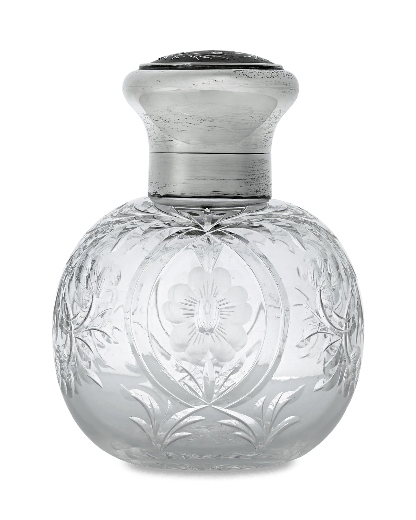 British Floral Perfume Bottle by Mappin & Webb