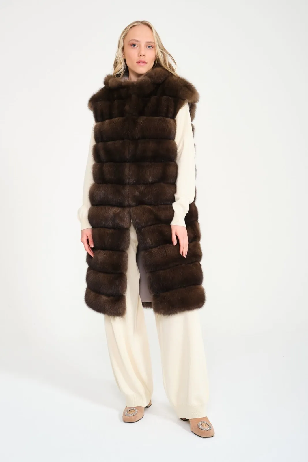 Brown Sable Fur Vest