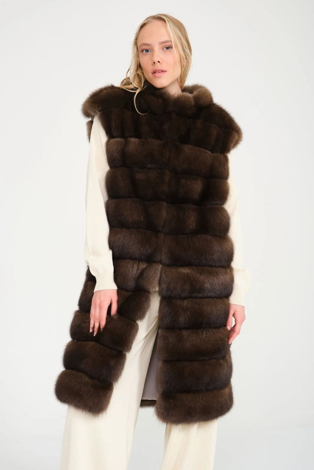 Brown Sable Fur Vest