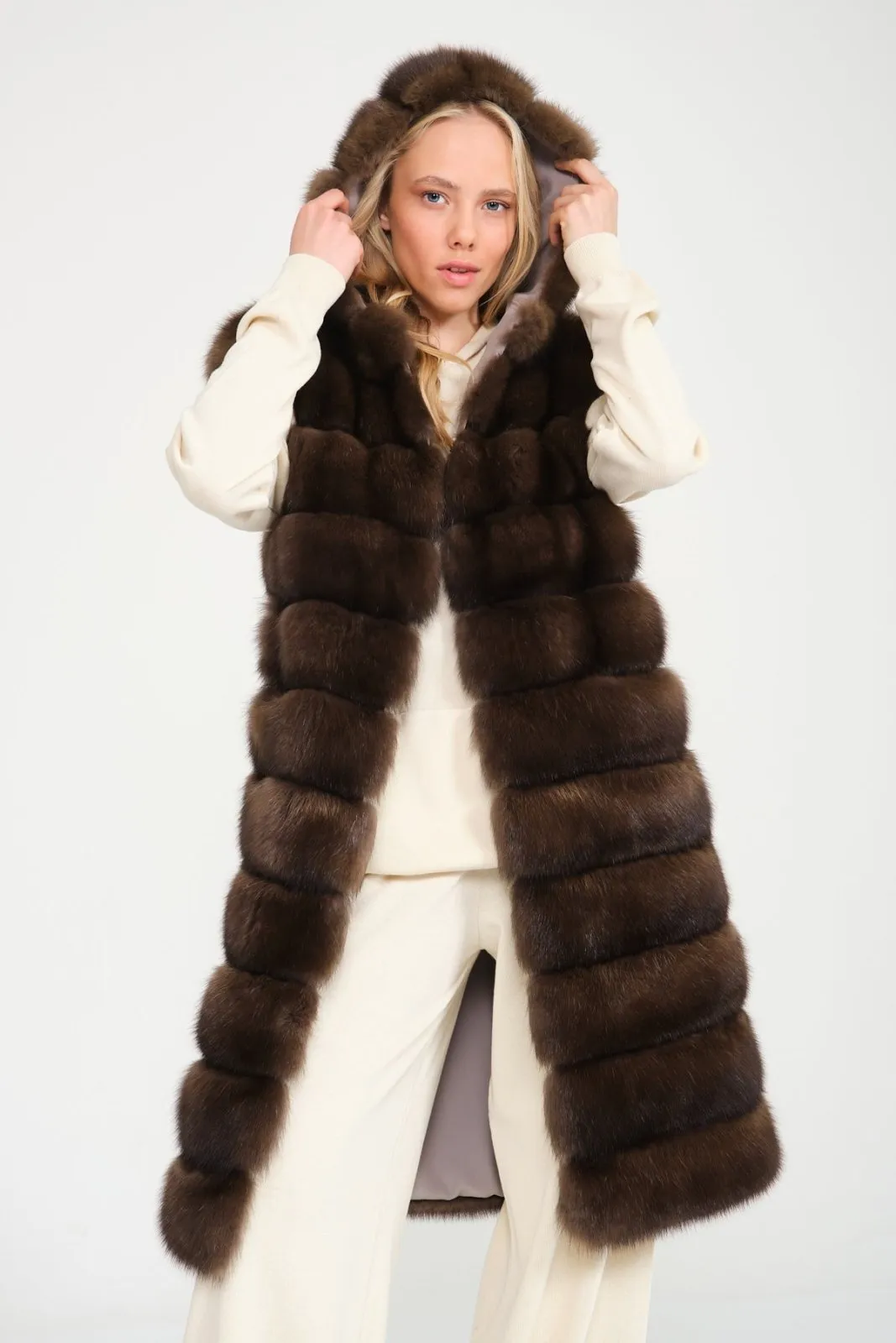 Brown Sable Fur Vest