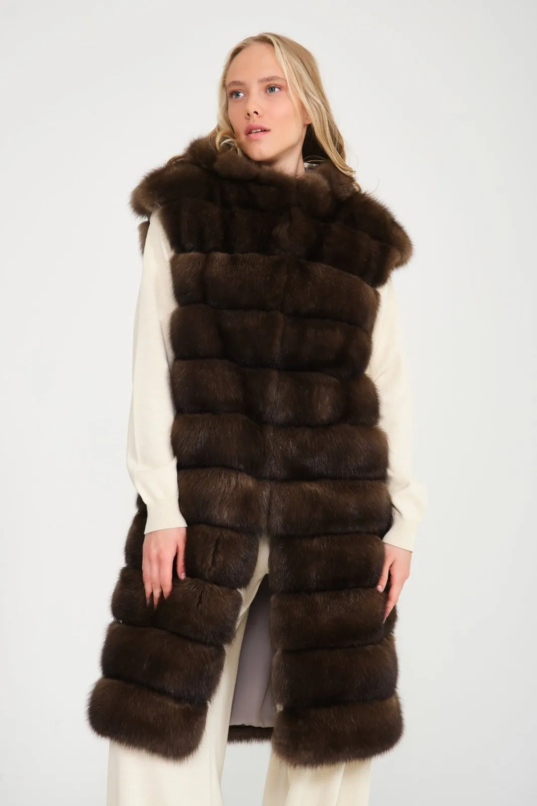 Brown Sable Fur Vest