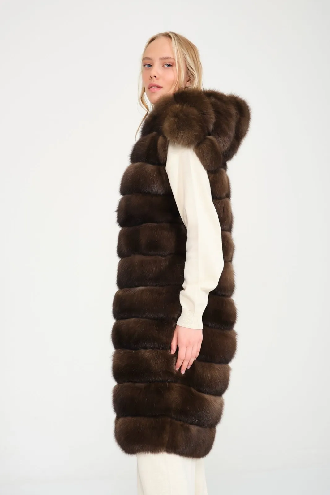Brown Sable Fur Vest