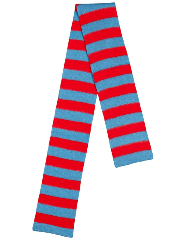 Brushed Stripe Scarf Black & Oatmeal