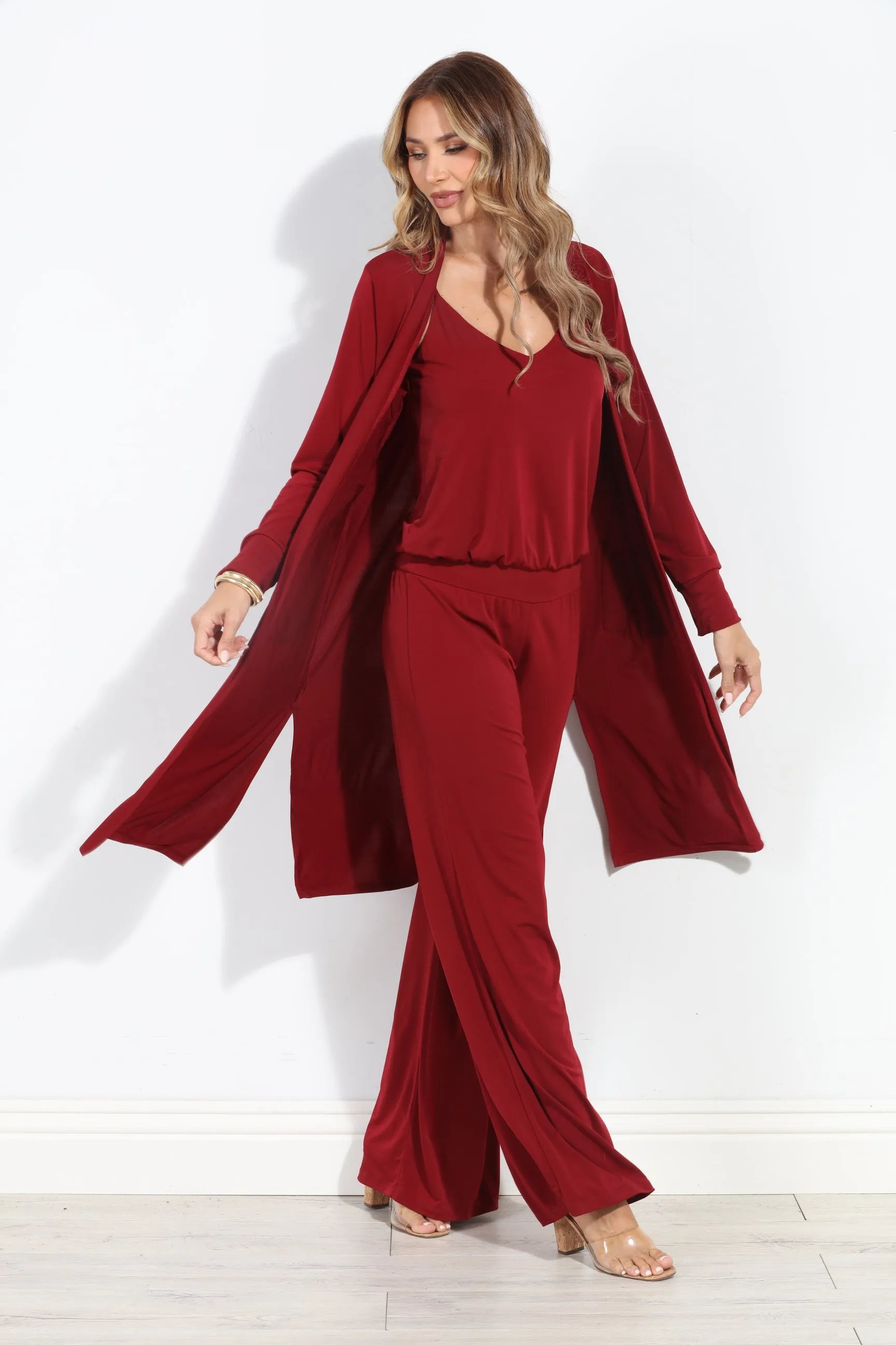 Burgundy Relaxed Lux Cardigan-NEW STYLE✨