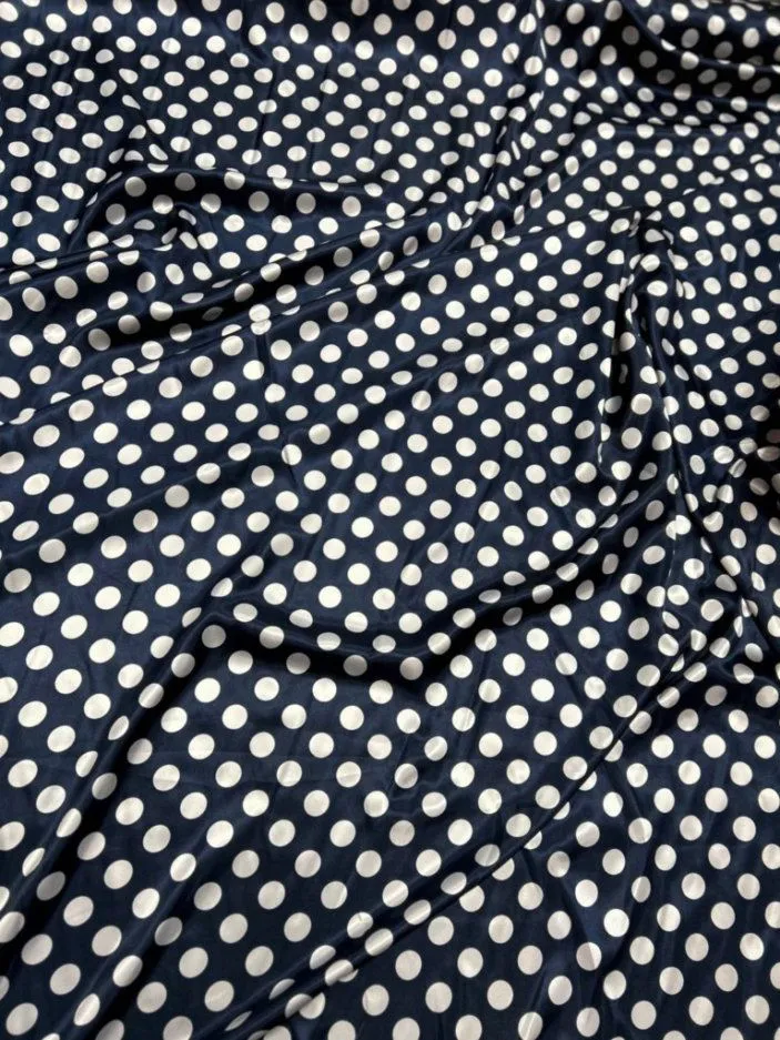 Charmeuse satin Polka dot one inch by the yard