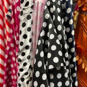 Charmeuse satin Polka dot one inch by the yard