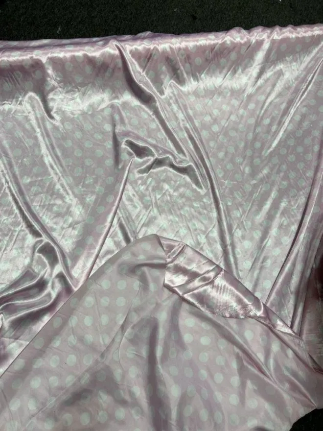 Charmeuse satin Polka dot one inch by the yard
