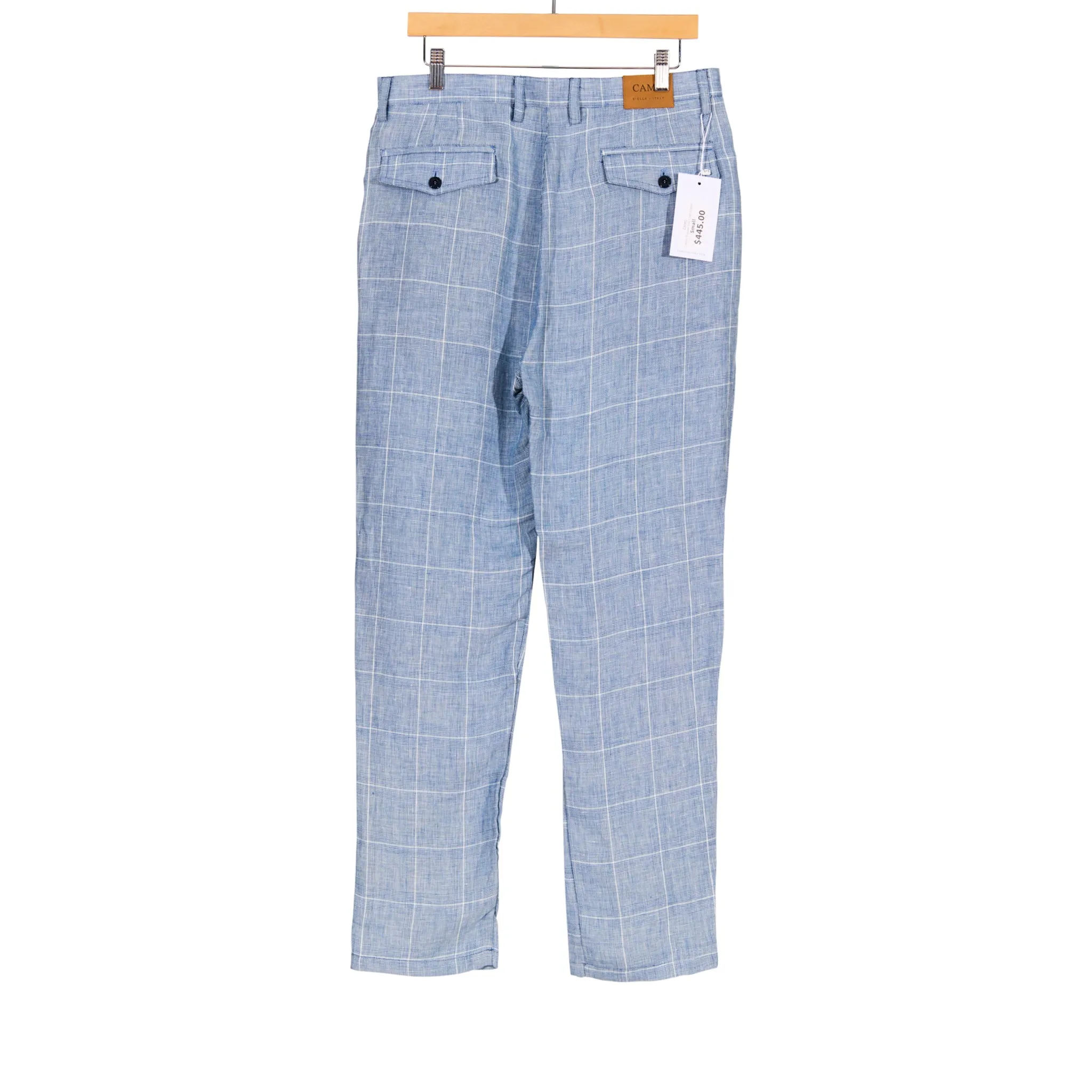 Classic Trouser Sky Linen Check