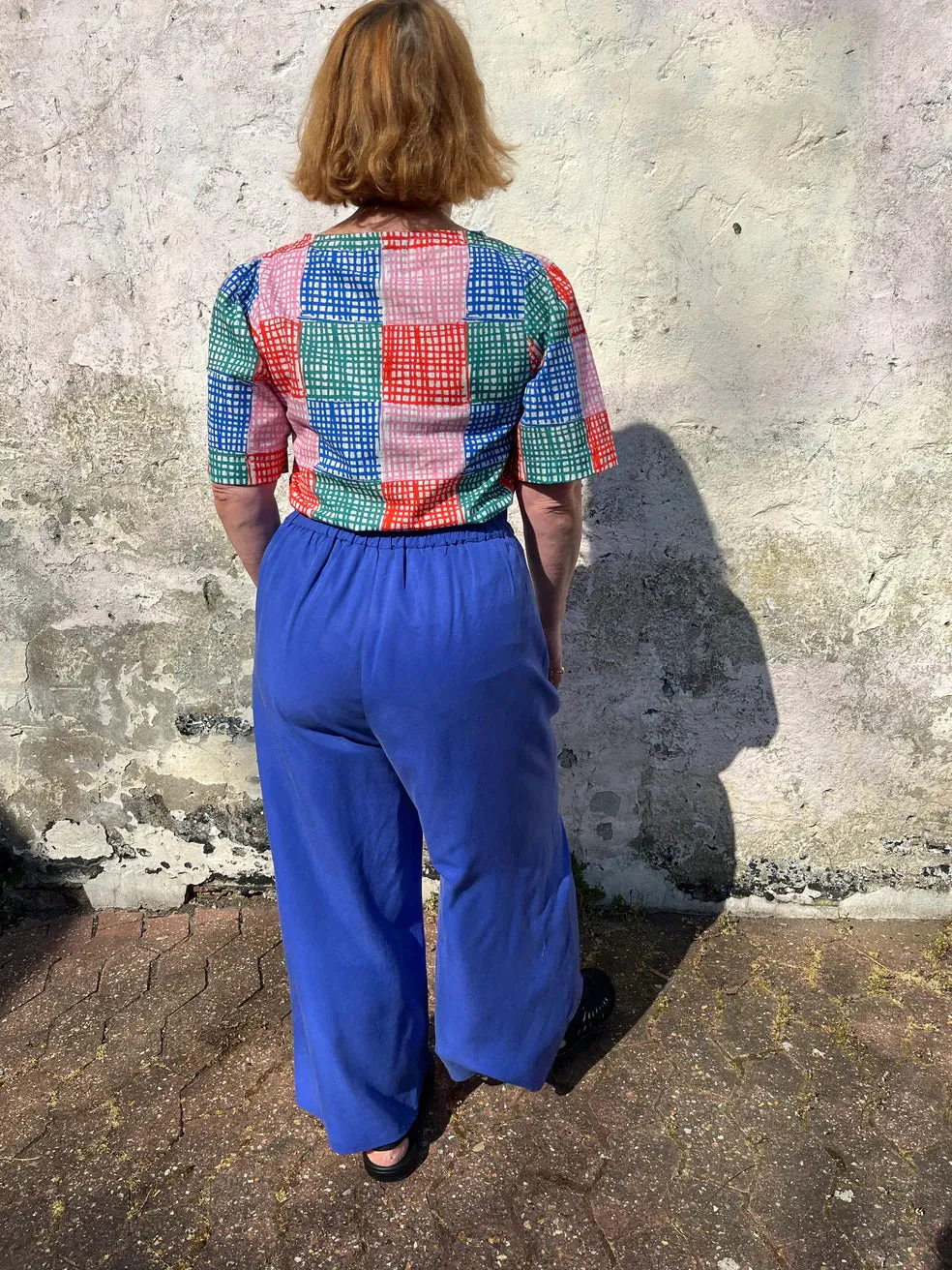 Cobalt  Lyocell Wide Trousers