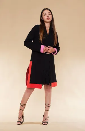 Contrast Color Duster Cardigan