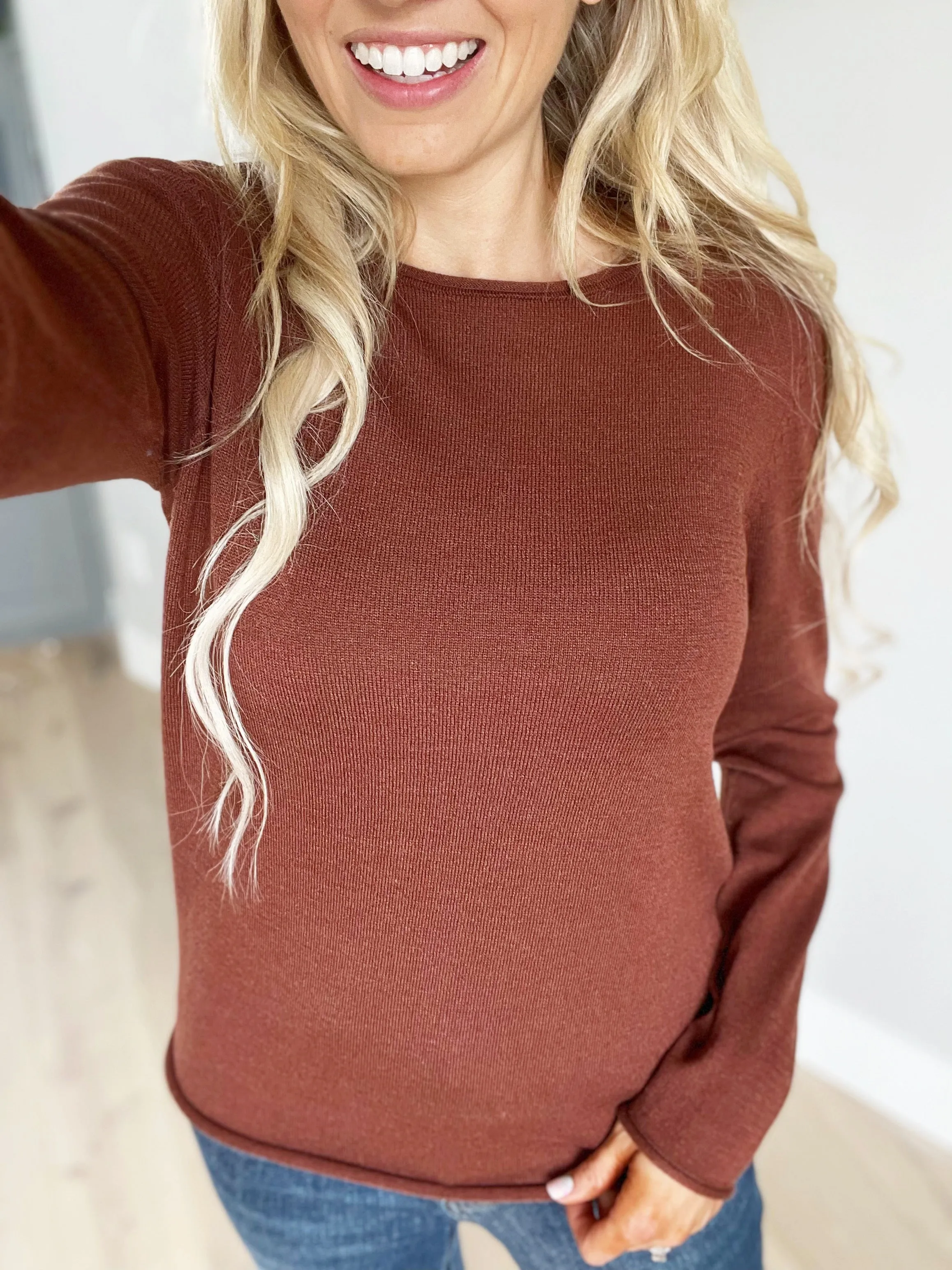 Cool and Calm Sweater in Dark Brown (SALE)