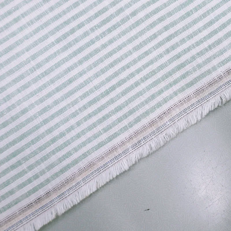 Cotton and Linen Mix - Stripe - Peppermint