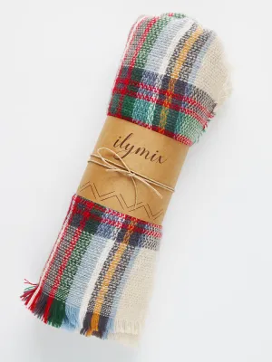 Cozy Warm Blanket Scarf In Taupe