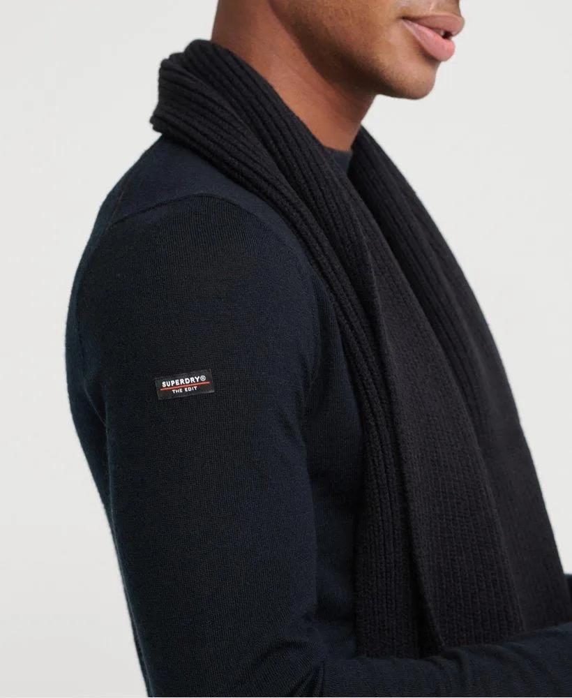 Edit Merino Crew Jumper (Nightwatch Black)