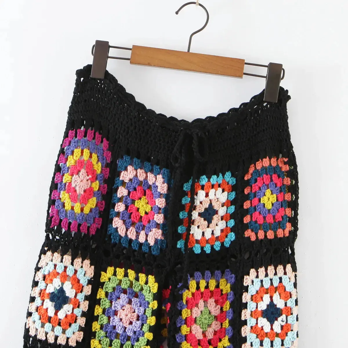 Floral Crochet Trousers