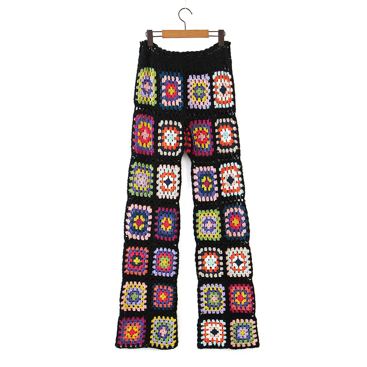 Floral Crochet Trousers