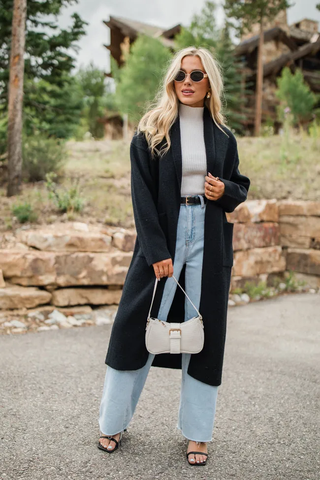 Go Where You Choose Black Long Cardigan SALE